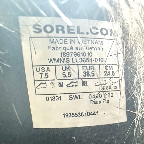 Sorel Tofino II Women Size 7.5 Charcoal Gray Canvas Boot Winter Snow LL3654010 - Picture 7 of 8